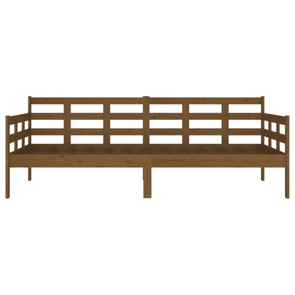 Dormeuse Marrone Ambra in Legno Massello di Pino 90x190 cm 820370