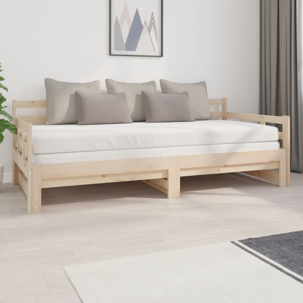 Dormeuse Estraibile Legno Massello Pino 2x(90x200) cm 820372