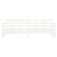 Dormeuse Estraibile Bianca Legno Massello di Pino 2x(90x190) cm 820383