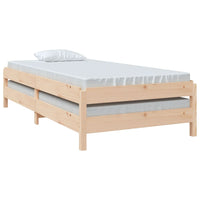 Letto Impilabile 90x190 cm in Legno Massello di Pino 820402