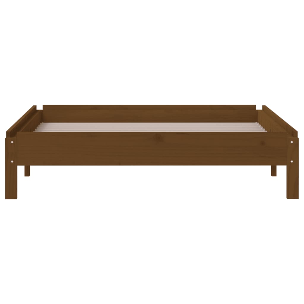 Letto Impilabile Marrone Ambra 90x190 cm Legno Massello di Pino 820405