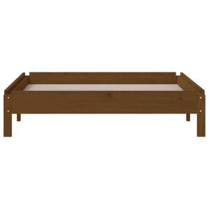 Letto Impilabile Marrone Ambra 90x190 cm Legno Massello di Pino 820405