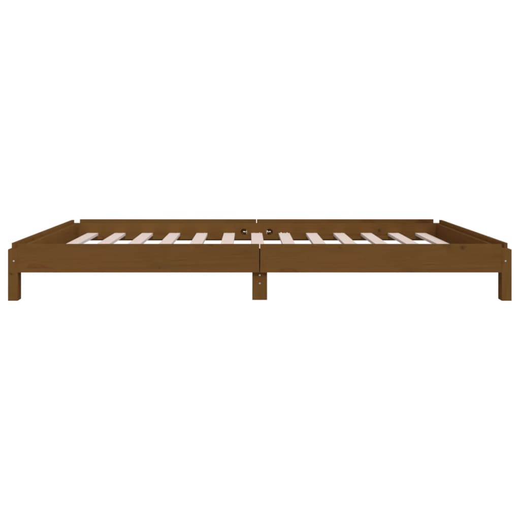 Letto Impilabile Marrone Ambra 90x190 cm Legno Massello di Pino 820405