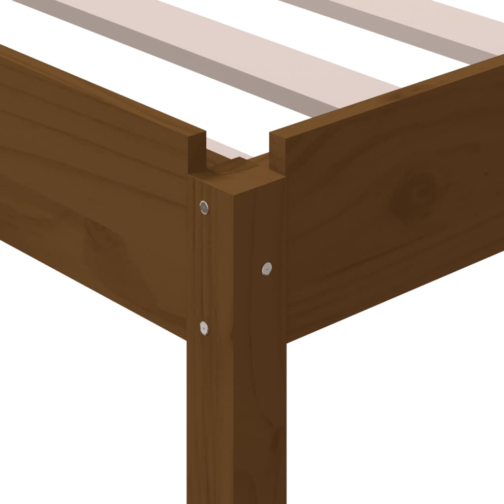 Letto Impilabile Marrone Ambra 90x190 cm Legno Massello di Pino 820405