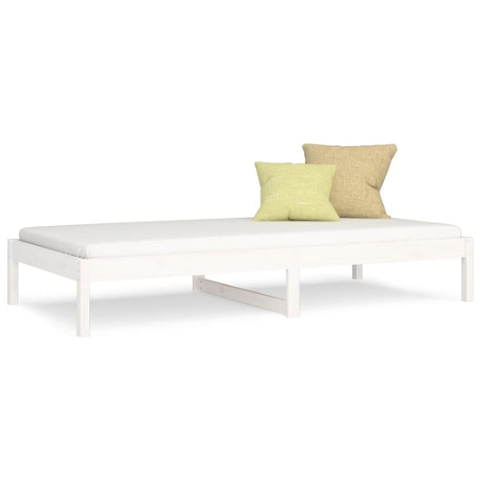 Dormeuse senza Materasso Bianca 90x200 cm Legno Massello Pino 820413