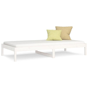 Dormeuse senza Materasso-Divano Letto-Struttura Letto Bianca 90x200 cm Legno Massello Pino 682381