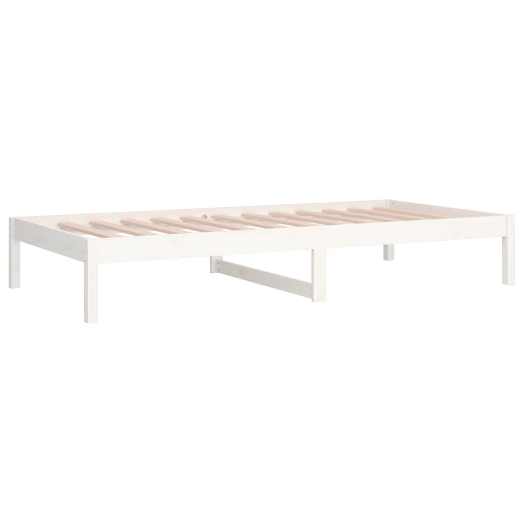 Dormeuse senza Materasso-Divano Letto-Struttura Letto Bianca 90x200 cm Legno Massello Pino 682381
