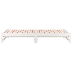 Dormeuse Estraibile Bianca 2x(90x190) cm Legno Massello di Pino 820438