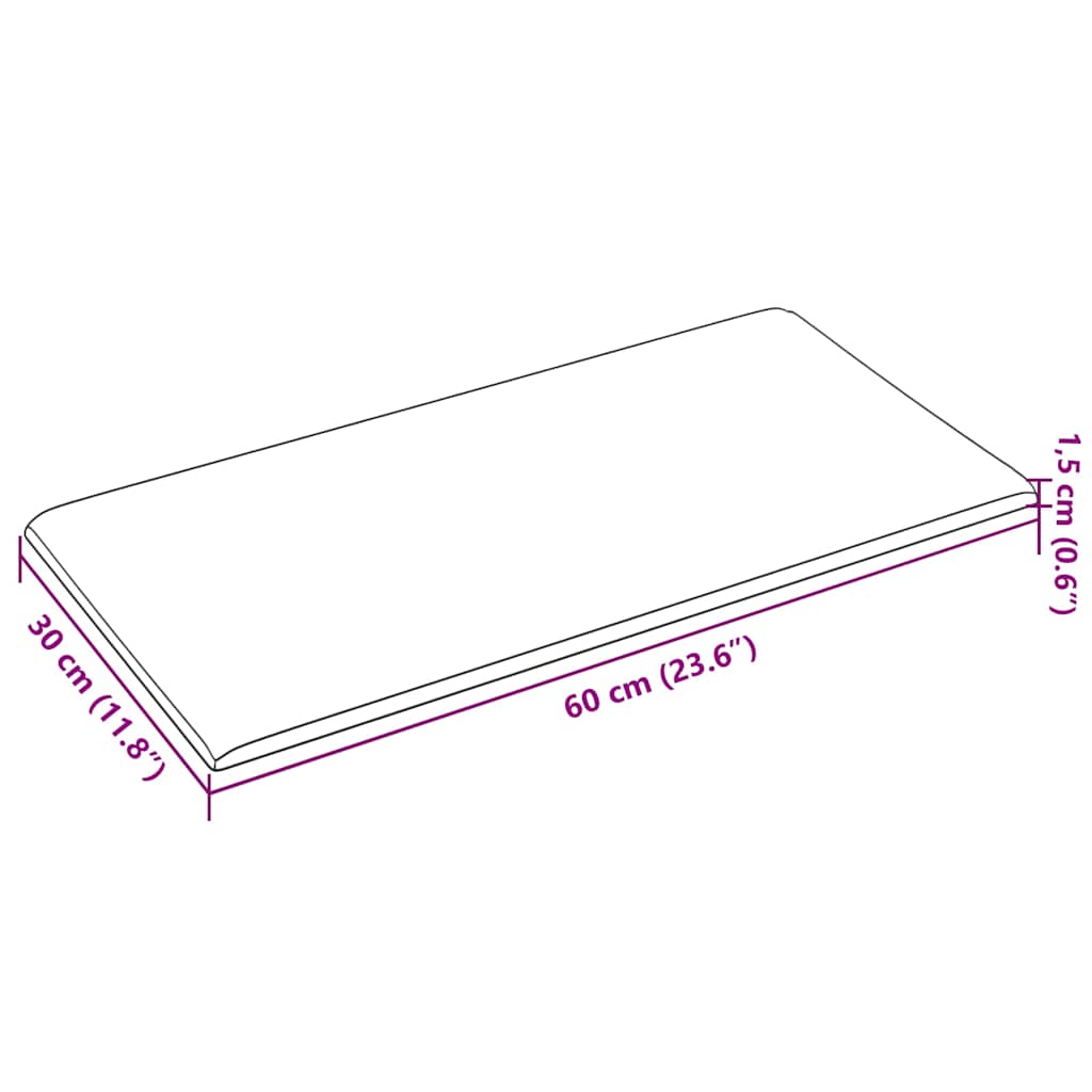 Pannelli Murali 12 pz Blu 60x30 cm in Velluto 2,16 m² 343862