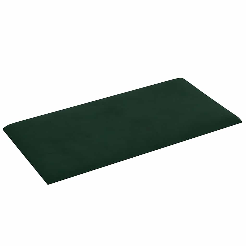 Pannelli Murali 12 pz Verde Scuro 60x30 cm in Velluto 2,16 m² 343865