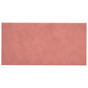 Pannelli Murali 12 pz Rosa 60x30 cm in Velluto 2,16 m² 343866