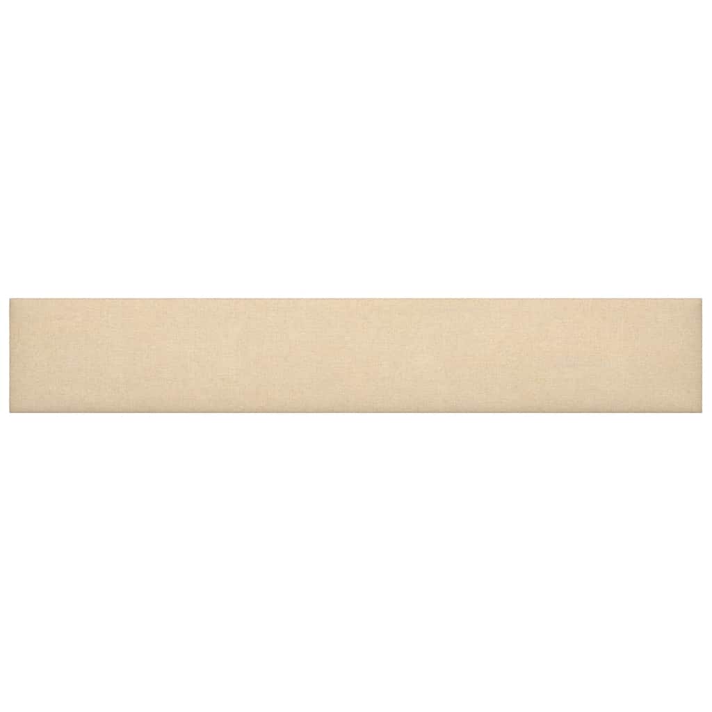 Pannelli Murali 12 pz Crema 90x15 cm Tessuto 1,62 mÂ²