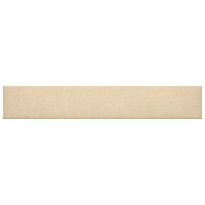 Pannelli Murali 12 pz Crema 90x15 cm Tessuto 1,62 mÂ²