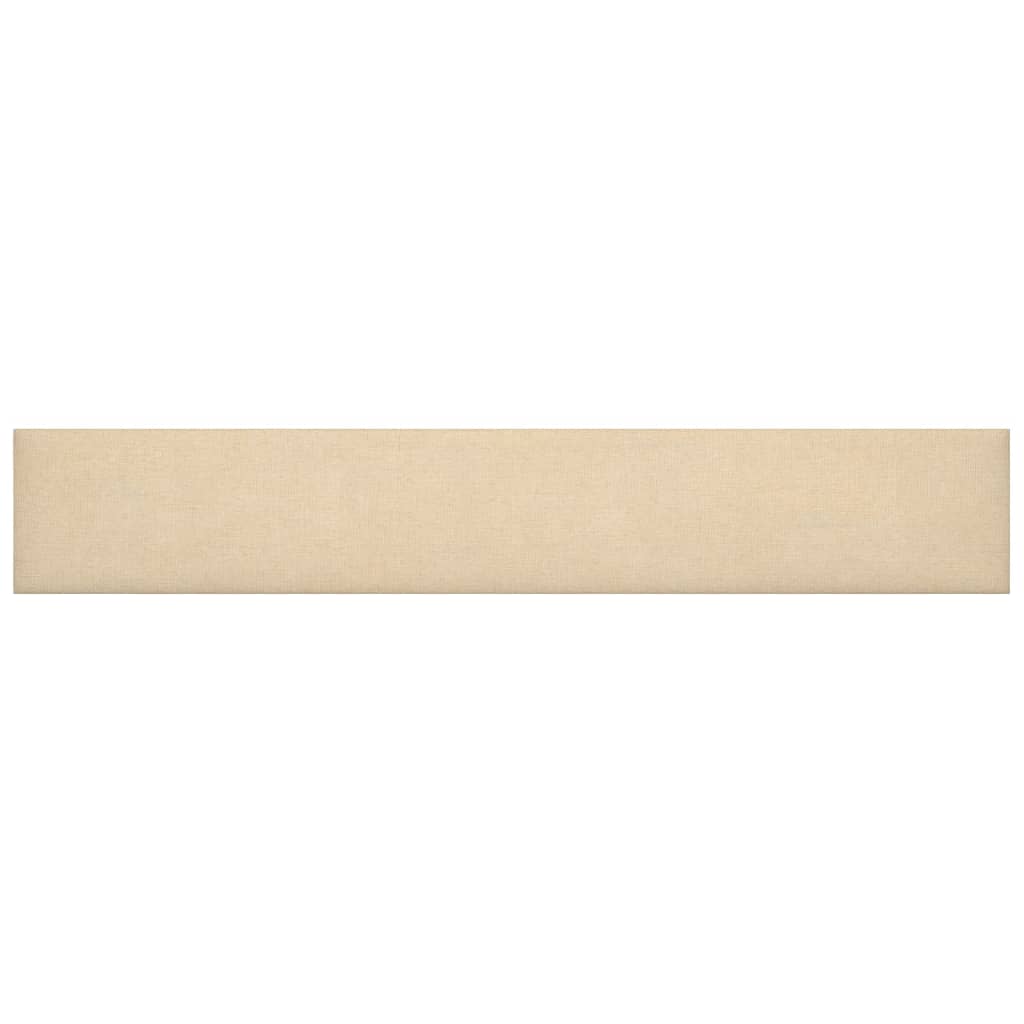 Pannelli Murali 12 pz Crema 90x15 cm Tessuto 1,62 m² 343872