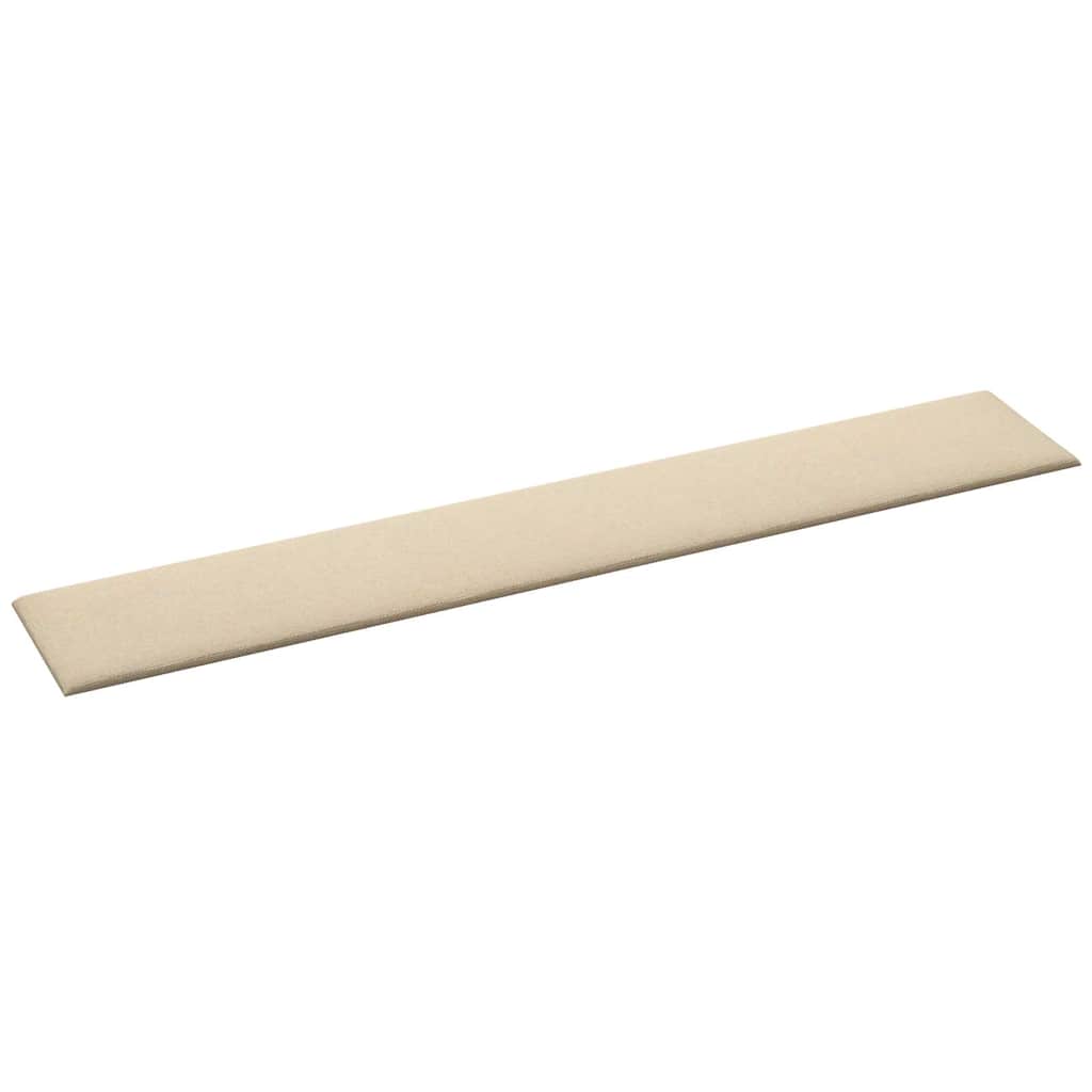 Pannelli Murali 12 pz Crema 90x15 cm Tessuto 1,62 mÂ²