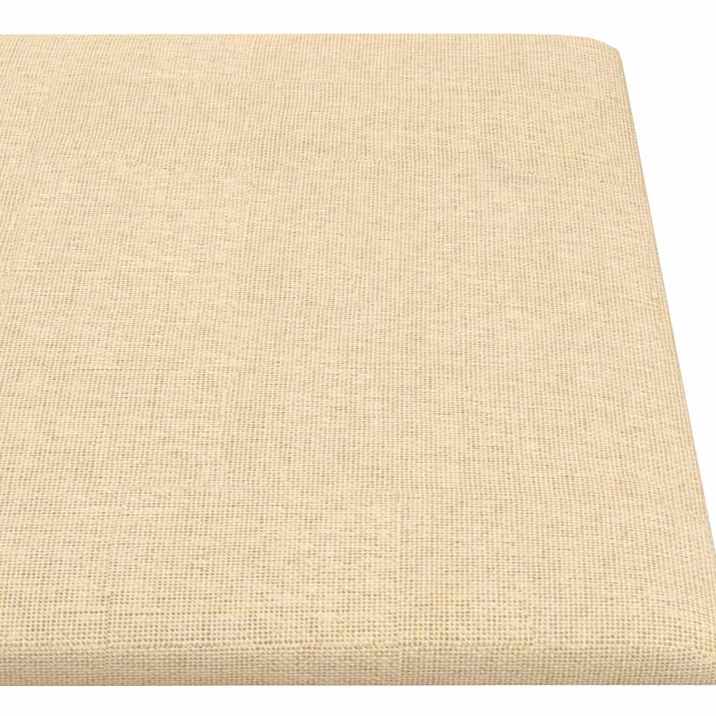 Pannelli Murali 12 pz Crema 90x15 cm Tessuto 1,62 mÂ²