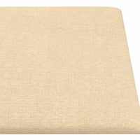 Pannelli Murali 12 pz Crema 90x15 cm Tessuto 1,62 m² 343872