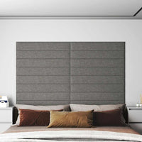 Pannelli Murali 12 pz Grigio Chiaro 90x15 cm Tessuto 1,62 mÂ² cod mxl 20112