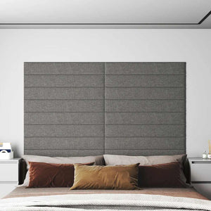 Pannelli Murali 12 pz Grigio Chiaro 90x15 cm Tessuto 1,62 mÂ² cod mxl 20112