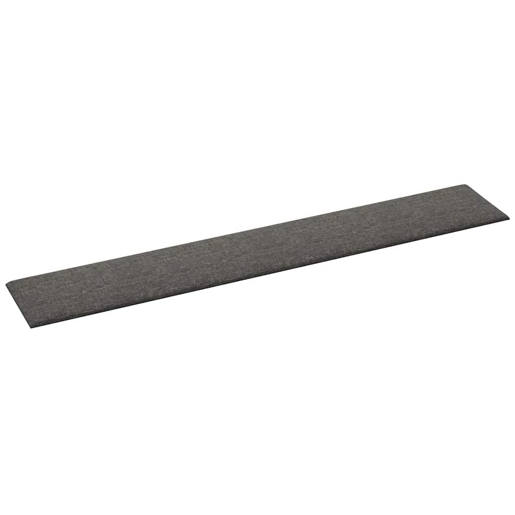 Pannelli Murali 12 pz Grigio Scuro 90x15 cm Tessuto 1,62 m² 343874