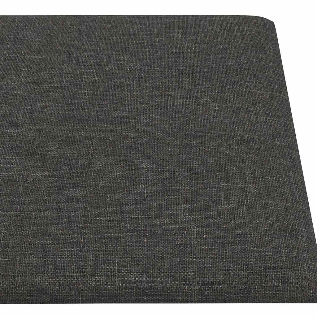 Pannelli Murali 12 pz Grigio Scuro 90x15 cm Tessuto 1,62 mÂ²