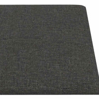 Pannelli Murali 12 pz Grigio Scuro 90x15 cm Tessuto 1,62 m² 343874
