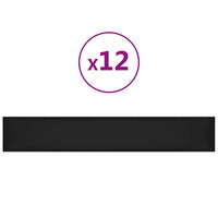 Pannelli Murali 12 pz Neri 90x15 cm in Similpelle 1,62 mÂ² cod mxl 20253