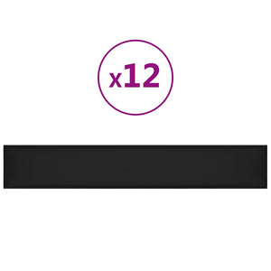 Pannelli Murali 12 pz Neri 90x15 cm in Similpelle 1,62 mÂ² cod mxl 20253