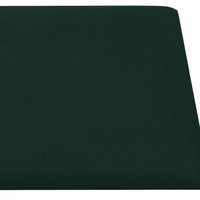 Pannelli Murali 12 pz Verde Scuro 90x15 cm Velluto 1,62 mÂ² cod mxl 19076