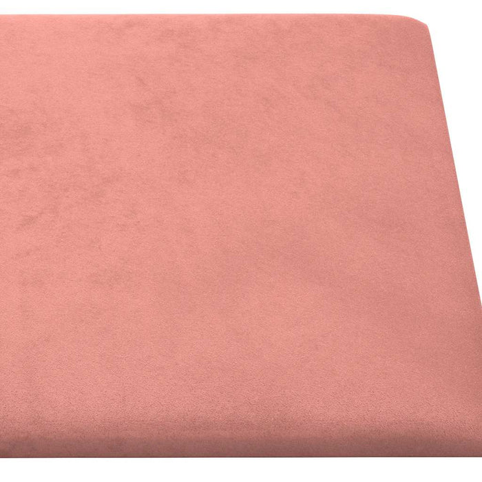 Pannelli Murali 12 pz Rosa 90x15 cm Velluto 1,62 mÂ² cod mxl 18991