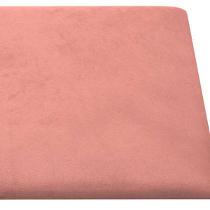 Pannelli Murali 12 pz Rosa 90x15 cm Velluto 1,62 m² 343894
