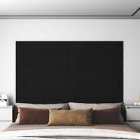 Pannelli Murali 12 pz Neri 90x15 cm Velluto 1,62 m² 343896