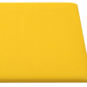 Pannelli Murali 12 pz Gialli 90x15 cm Velluto 1,62 m² 343897