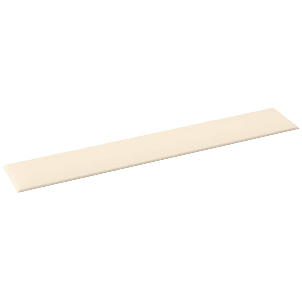 Pannelli Murali 12 pz Crema 90x15 cm Velluto 1,62 m² 343899