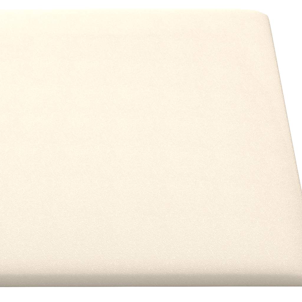 Pannelli Murali 12 pz Crema 90x15 cm Velluto 1,62 m²