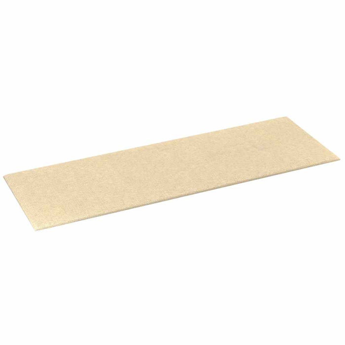 Pannelli Murali 12 pz Crema 90x15 cm Tessuto 3,24 m² 343900