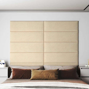 Pannelli Murali 12 pz Crema 90x15 cm Tessuto 3,24 mÂ² cod mxl 18070
