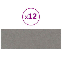 Pannelli Murali 12 pz Grigio Chiaro 90x30 cm Tessuto 3,24 mÂ² cod mxl 12413