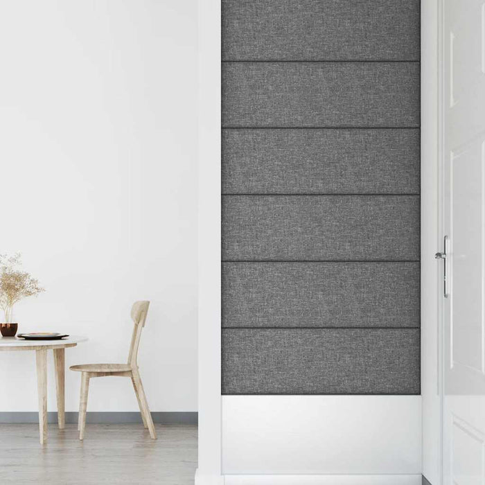 Pannelli Murali 12 pz Grigio Chiaro 90x30 cm Tessuto 3,24 m² 343901