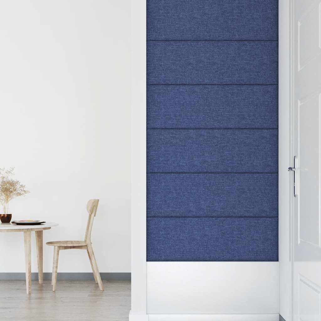 Pannelli Murali 12 pz Blu 90x30 cm in Tessuto 3,24 m² 343910