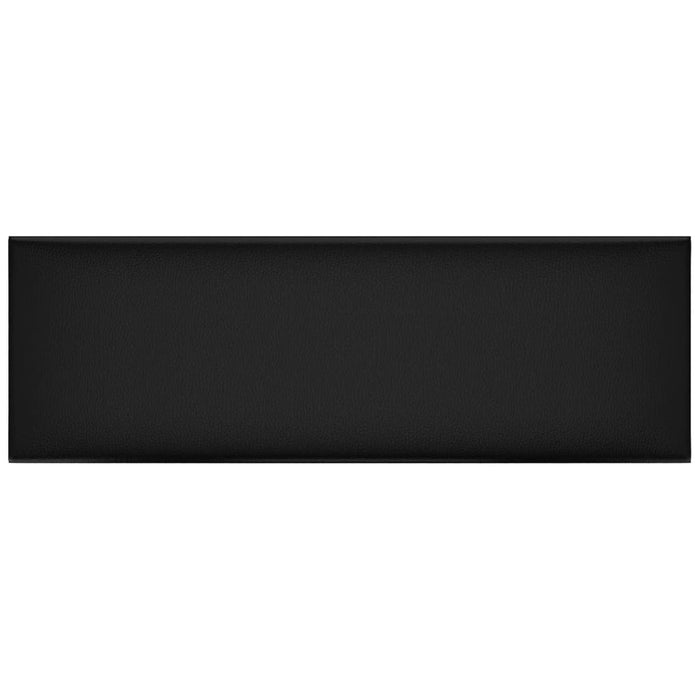 Pannelli Murali 12 pz Neri 90x30 cm in Similpelle 3,24 m² 343911