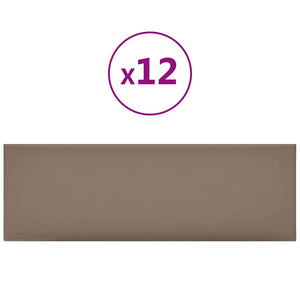 Pannelli Murali 12 pz Cappuccino 90x30 cm in Similpelle 3,24 mÂ² cod mxl 25296