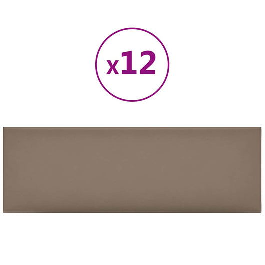 Pannelli Murali 12 pz Cappuccino 90x30 cm in Similpelle 3,24 mÂ² cod mxl 25296