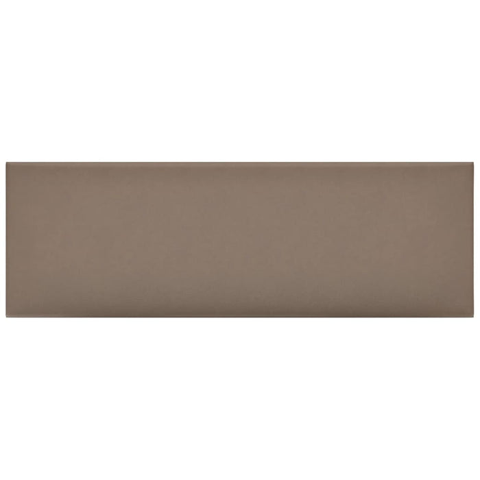 Pannelli Murali 12 pz Cappuccino 90x30 cm in Similpelle 3,24 m² 343915