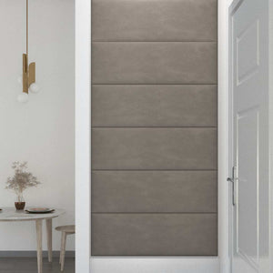 Pannelli Murali 12 pz Grigio Chiaro 90x30 cm Velluto 3,24 m²