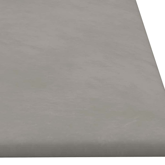 Pannelli Murali 12 pz Grigio Chiaro 90x30 cm Velluto 3,24 m² 343919