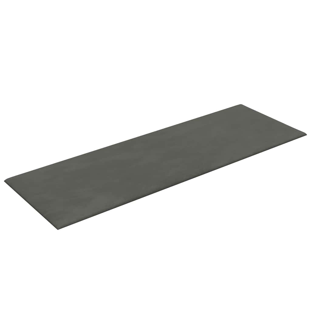 Pannelli Murali 12 pz Grigio Scuro 90x30 cm Velluto 3,24 mÂ²