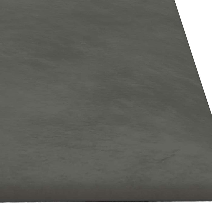 Pannelli Murali 12 pz Grigio Scuro 90x30 cm Velluto 3,24 mÂ²