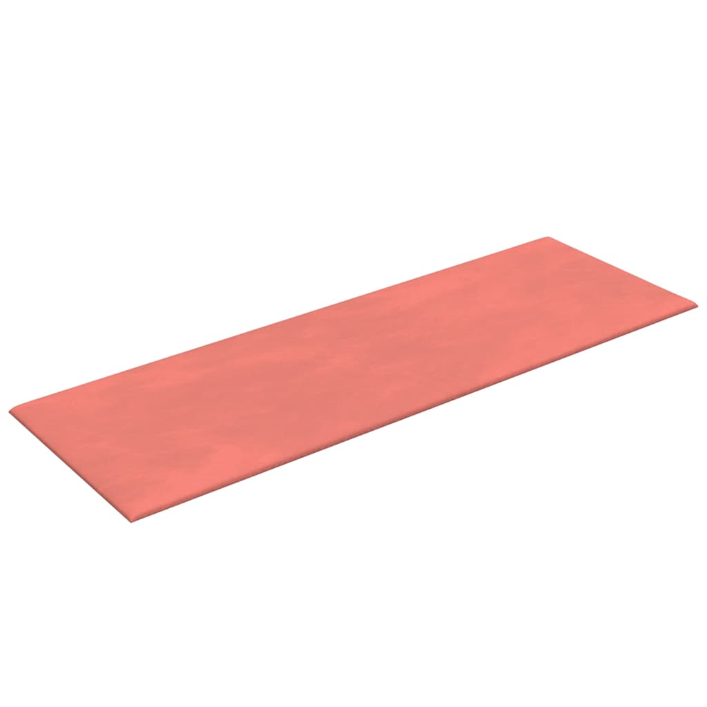 Pannelli Murali 12 pz Rosa 90x30 cm Velluto 3,24 m² 343922
