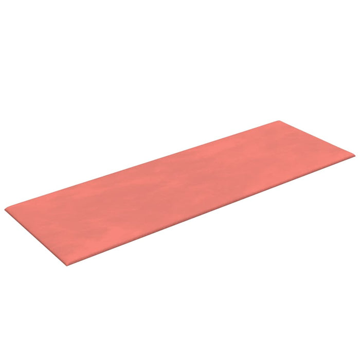 Pannelli Murali 12 pz Rosa 90x30 cm Velluto 3,24 m² 343922